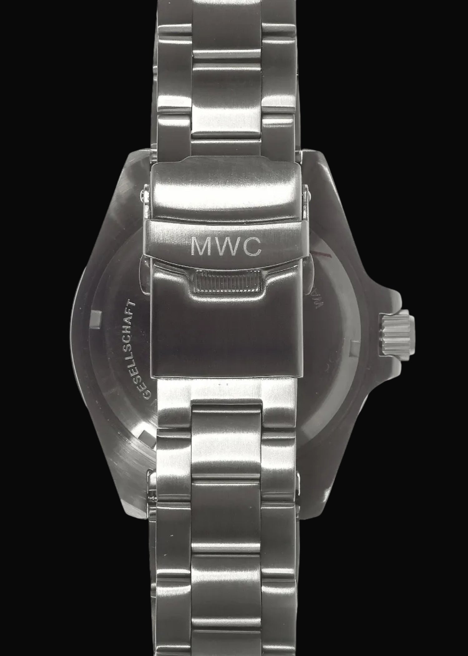 MWC 21 Jewel 300m Water Resistant Automatic Military Divers watch on Steel Bracelet with Sapphire Crystal and Ceramic Bezel