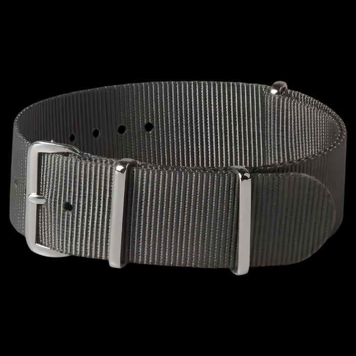 24mm Admiralty Grey NATO Military Watch Strap in Ballistic Nylon with Stainless Steel Fasteners