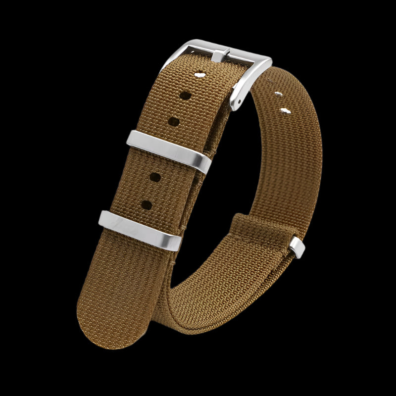 24mm Ribbed Desert NATO Military Watch Strap