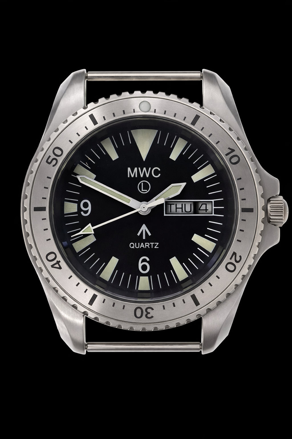 MWC Ltd Edition 1999-2001 Pattern Quartz Day/Date Military Divers Watch with Stainless Steel Case and Sapphire Crystal