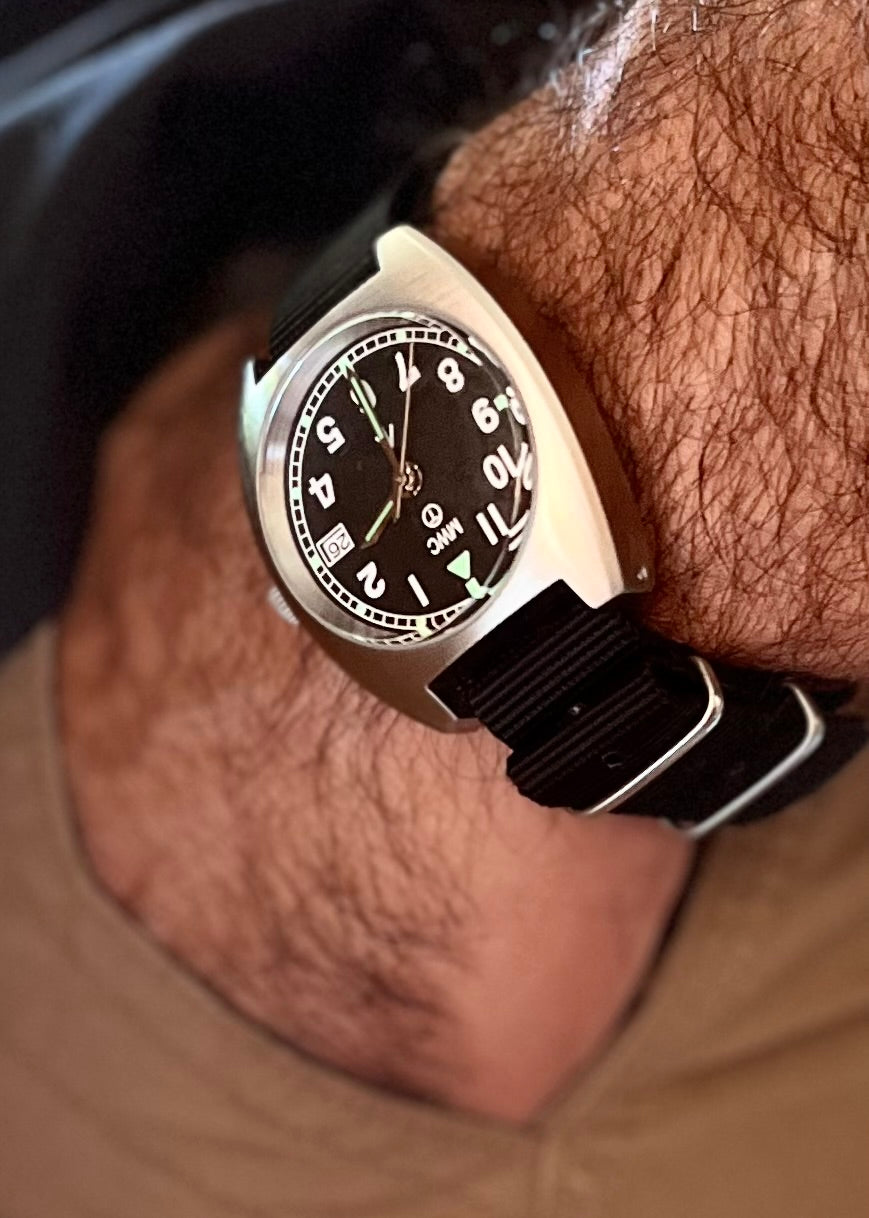 MWC W10 1970's Pattern 24 Jewel Automatic Military Watch with 100m Water Resistance