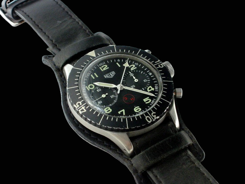 22mm German "Luftwaffe / Bund” Aviators Leather Military Watch Strap