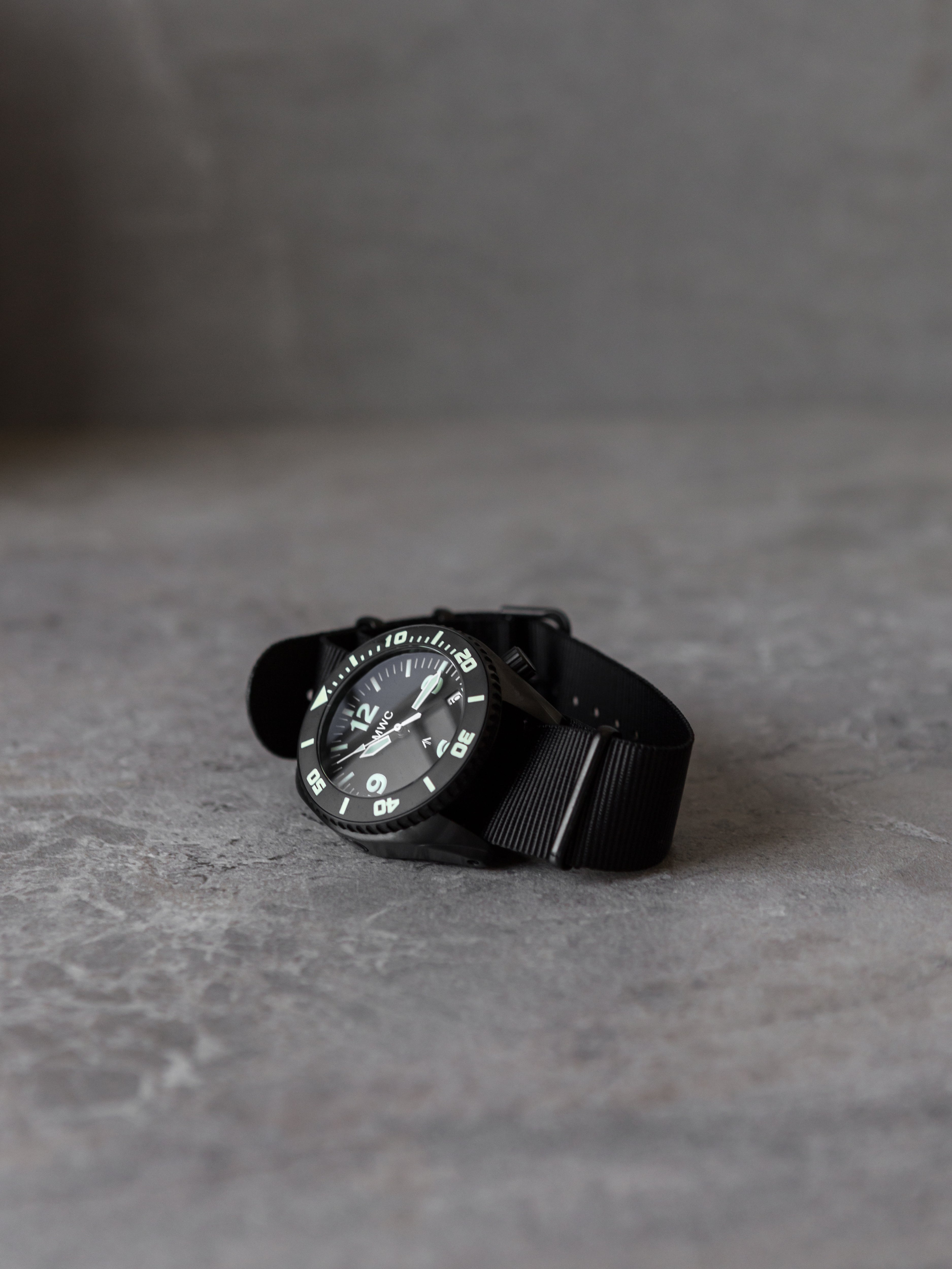 MWC "Depthmaster" 100atm / 3,280ft / 1000m Water Resistant Military Divers Watch in PVD Stainless Steel Case with Helium Valve (Automatic)