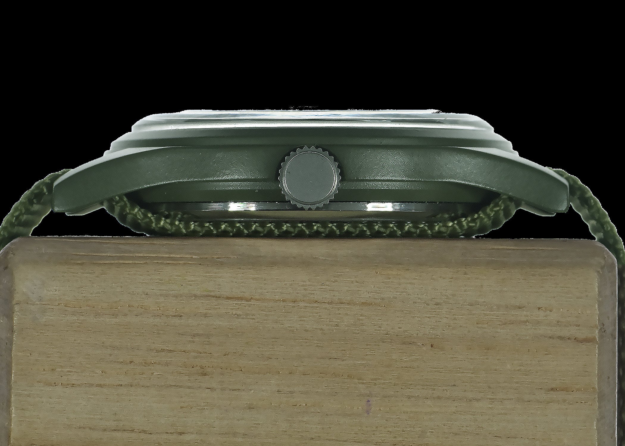 MWC Classic 1960s/70s Pattern Olive Vietnam Watch on Matching Khaki Webbing Strap