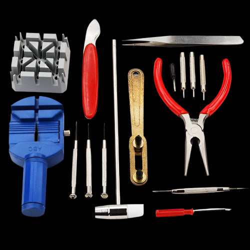 16 Piece Clock And Watch Repair Kit