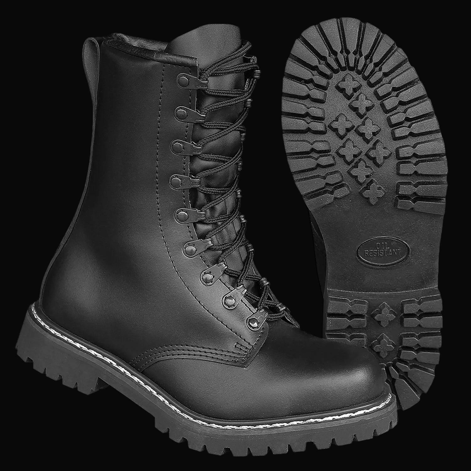 High Quality Classic German Pattern Para Boots "Springerstiefel" Leather Military Boots - Surplus Stock to One Pair to Clear Size 7