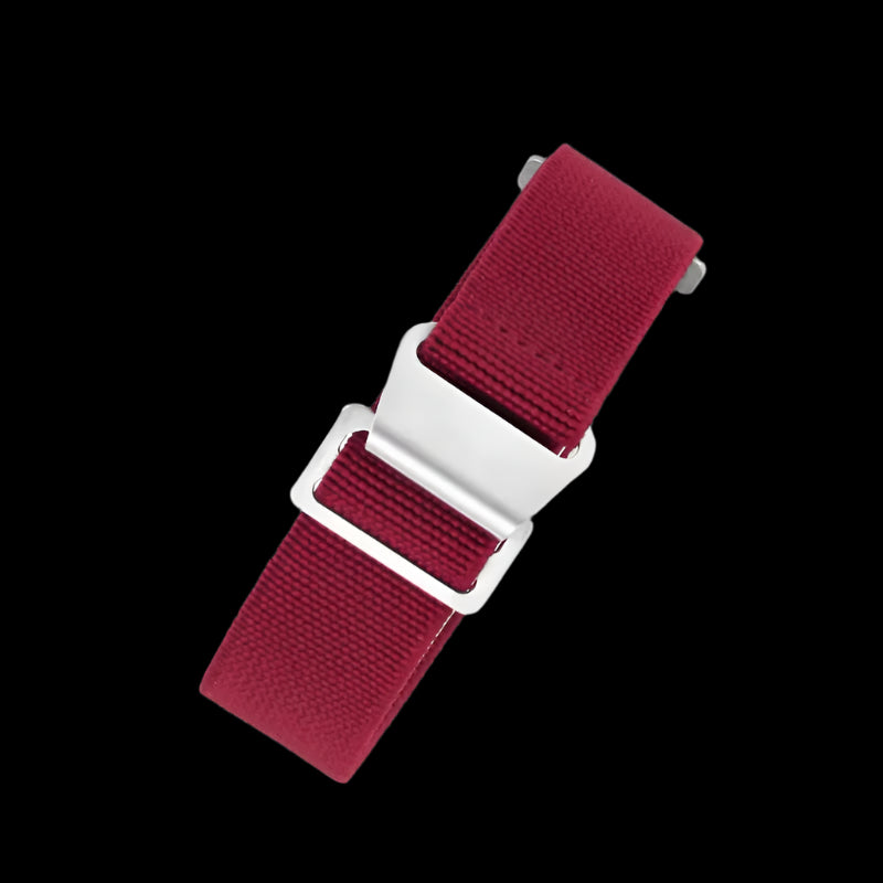 18mm Elasticated French Navy and Special Forces Strap in Maroon