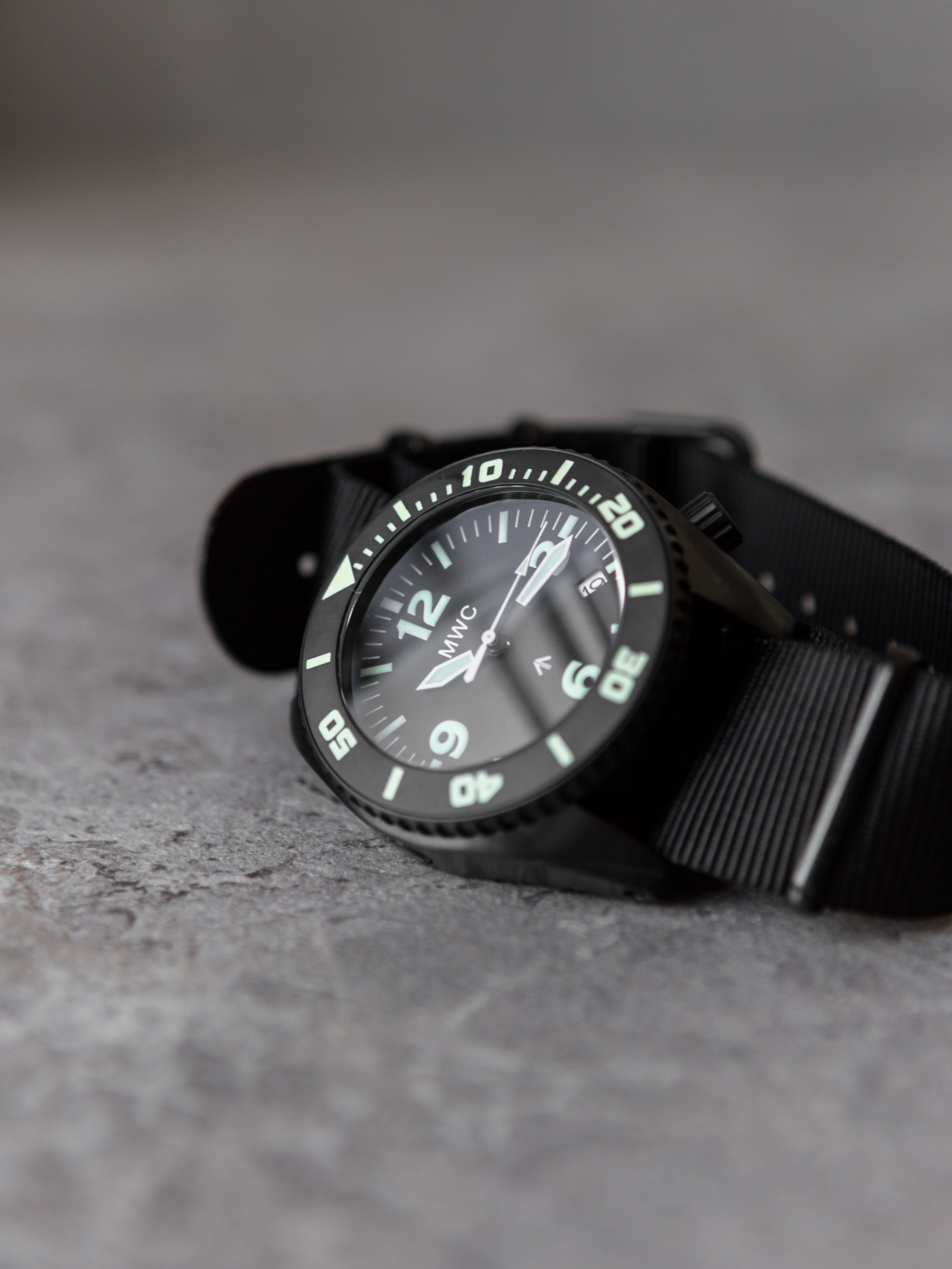 MWC "Depthmaster" 100atm / 3,280ft / 1000m Water Resistant Military Divers Watch in PVD Stainless Steel Case with Helium Valve (Automatic)